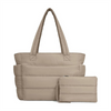 Factory Personalized Quilted Soft Puffy Handbag for Women Reusable Nylon Tote Bag Compartments for Travel Work Large Beach Bag