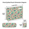Cute Vintage Floral Quilted Zipper Large Capacity Cosmetic Bag Trendy Puffy Makeup Case for Organizer Handbag Daily Travel