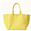 Polka Dot Canvas Tote Bag Large Capacity Color Contrast Style Single Shoulder Bag for Commuting Daily Use