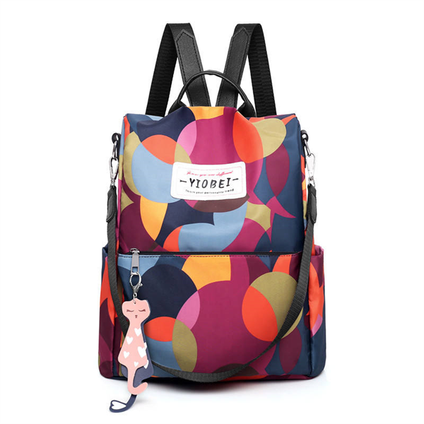 2026 Trendy Anti-theft Women Backpack Fashion Printed Polyester Travel Bag Large Capacity Ladies Commute School Bag