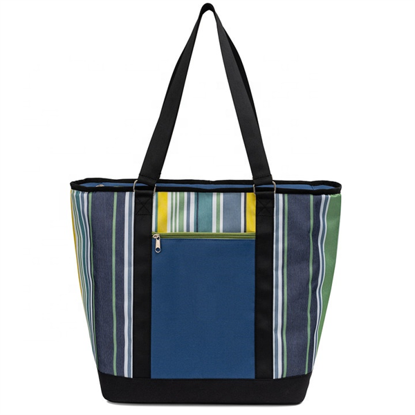 Wholesale Zipper Cooler Tote Bag Custom Printing Insulated Tote Bag for Shopping Beach Groceries