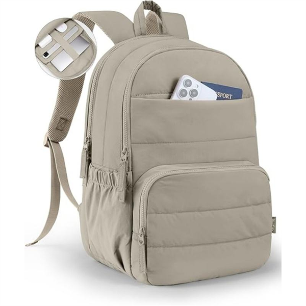 Unisex Travel Backpack 15.6 Inch Laptop Backpack Quilted College Bookbag Cute Work Backpack Durable Lightweight Zipper Water