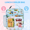 Insulated Kids Lunch Bag Truck Large Thermal Cooler Bag for Boy Picnic School Lunch Box Tote