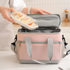 Outdoor Camping Portable Insulated Lunch Cooler Bag Polyester PEVA Lining Zipper Big Capacity for School Students Workers