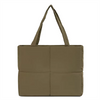 Custom Logo Solid Color Large Quilted Puffer Tote Bags Zipper Padded for Travel Daily Use
