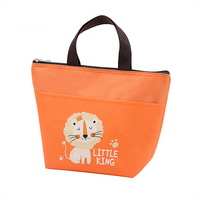 Cartoon Pattern Durable Portable Lunch Cooler Bag with PEVA Lining and Zipper Closure for Children and Workers Wholesale