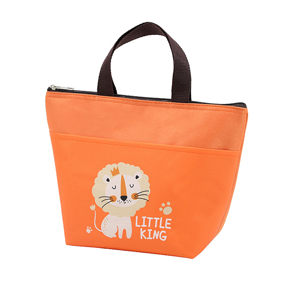 Cartoon Pattern Durable Portable Lunch Cooler Bag with PEVA Lining and Zipper Closure for Children and Workers Wholesale