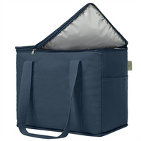 Modern Thermal Insulation Aluminum Cooler Bag Zipper Closure Foldable Portable 24L Capacity for Picnic Camping Food Delivery
