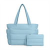 Factory Personalized Quilted Soft Puffy Handbag for Women Reusable Nylon Tote Bag Compartments for Travel Work Large Beach Bag