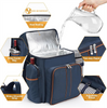 Cross-border New-Style Leak-Proof Insulated Picnic Beach Cooler Backpack Double-Layer Wine Bag PE Material Modern Minimalist