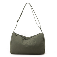 Fashion Simple Style Crossbody Shoulder Sling Bag with Zipper Closure Adjustable Strap-Portable for Shopping & Traveling